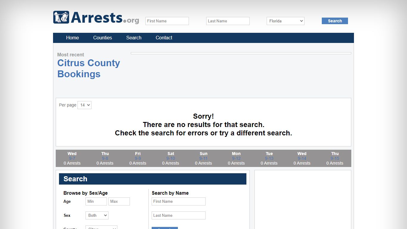 Citrus County Arrests and Inmate Search